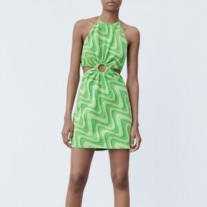 Green Zara mini dress